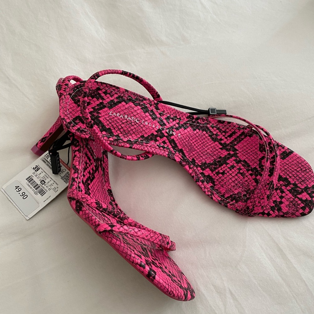 ZARA snake print heels